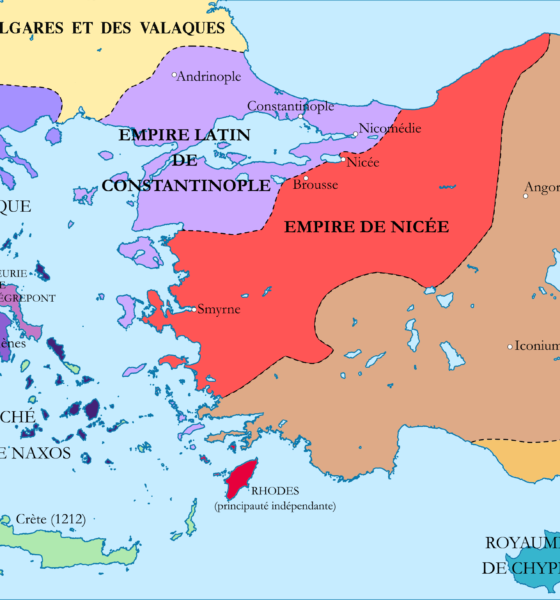 Красным цветом - Никейская империя